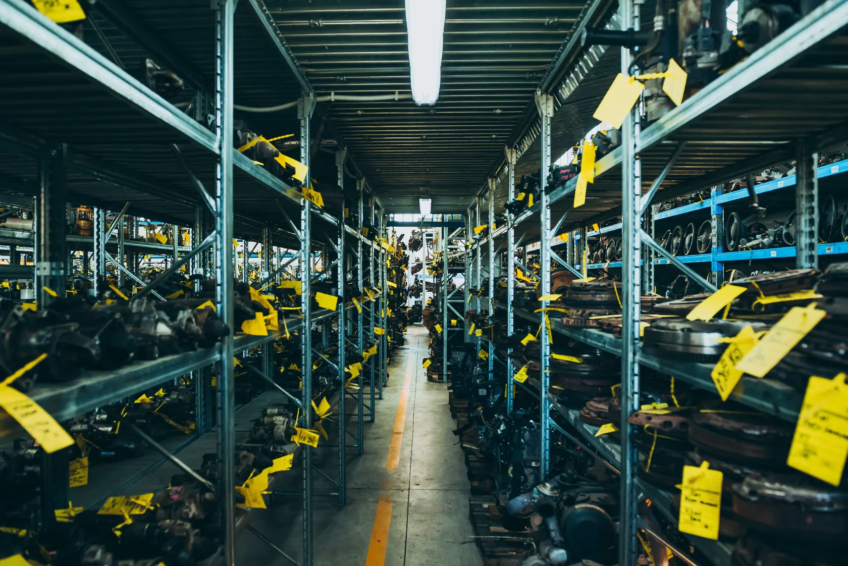 Scaffali del magazzino ricambi Stefanauto Group