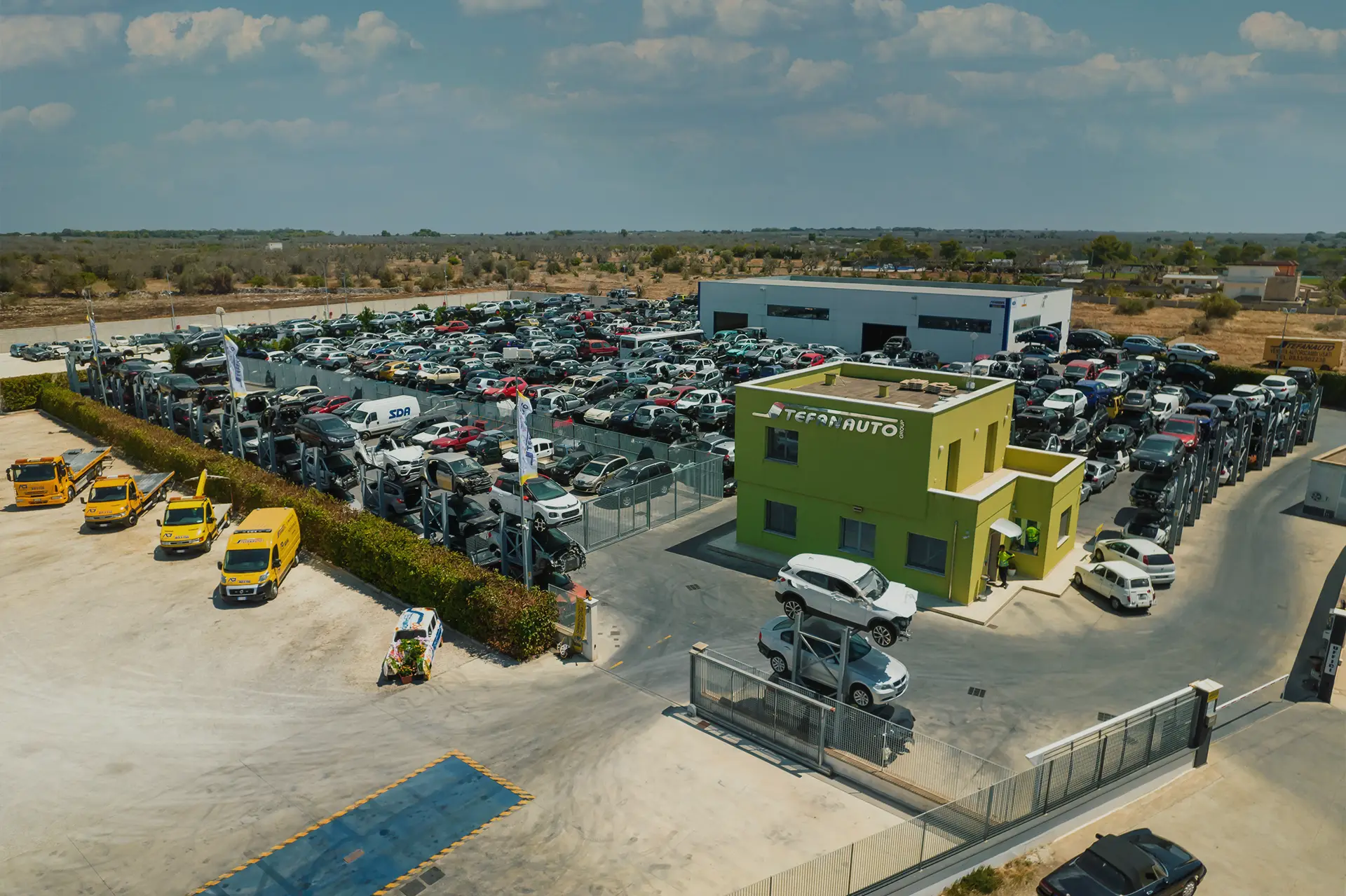 Vista aerea della sede Stefanauto Group a Casarano